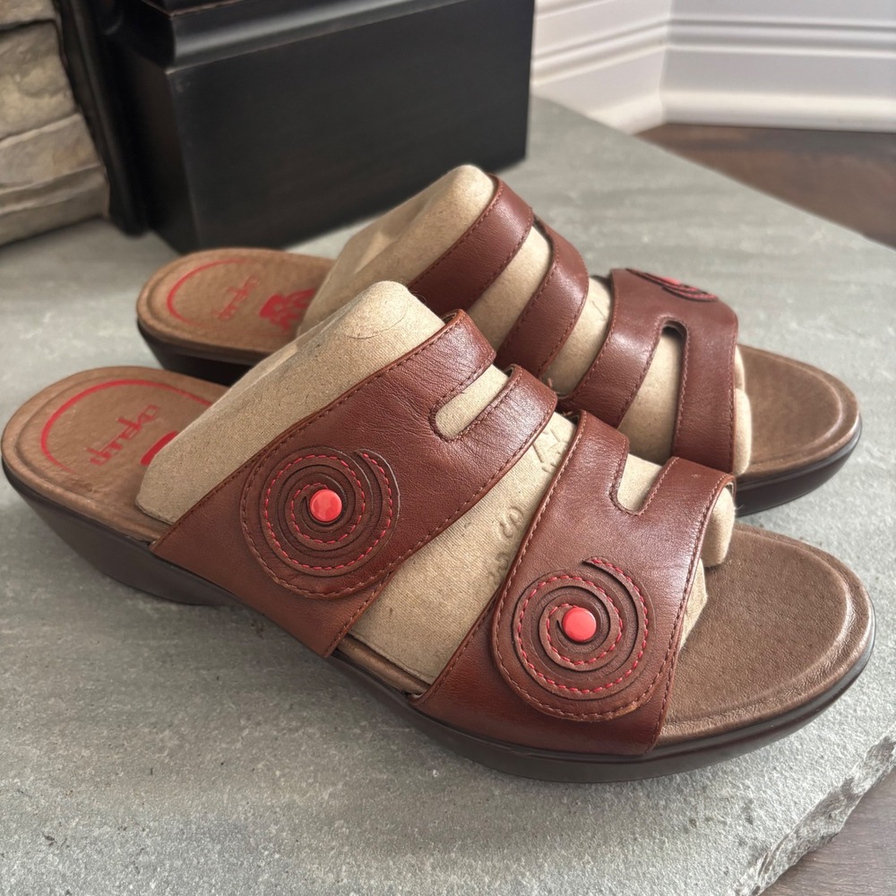 Dansko Dixie Full Grain Cognac Women's Sandals Brown Size EU 40-US 8.5